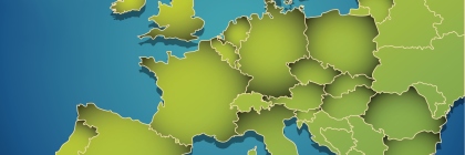 Karte von Europa mit Landesgrenzen